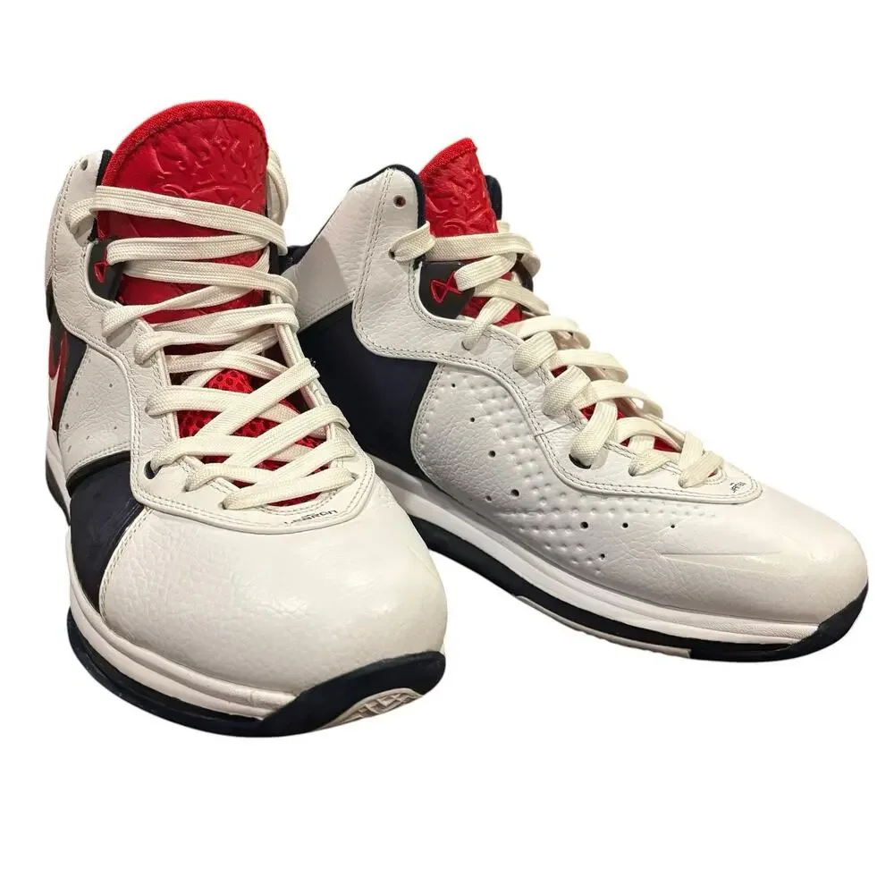 Nike LeBron 8 Veterans Day 2010 Red White Blue Shoes Mens Size 12 417098-100